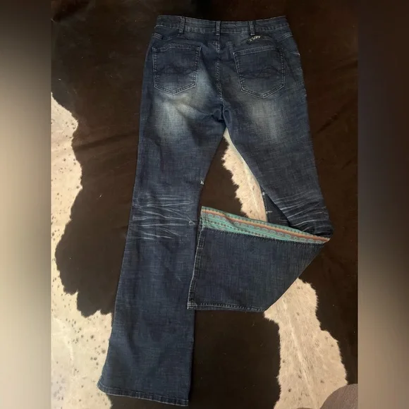 Cowgirl Tuff Aztec Flare Jeans - Picture 4 of 5